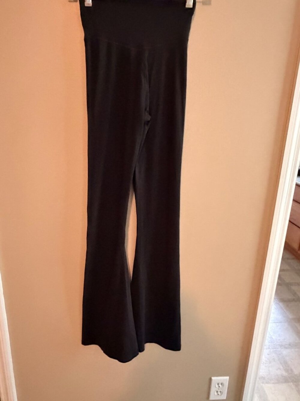 Offline By Aerie Black High-Waisted Foldover Yoga Pants Womens S Stretch Flare